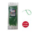 Serre-câbles verts en nylon 4,8 x 200 - 100 pièces - VELAMP-0