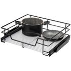 bremermann Tiroir télescopique 60 cm avec étagère, tiroir de cuisine à équiper, tiroir d'armoire en métal, noir