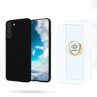 EVETANE Coque compatible Galaxy S22 5g antichoc Noir + 2 vitres