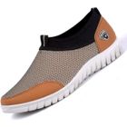 Tongcart été Maille Chaussures Baskets Pour Hommes - SEVENTUM - Sans Lacet - Respirant - Beige