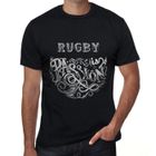 ULTRABASIC Homme Tee-Shirt Le Rugby Est Une Passion – Rugby Is Passion – T-Shirt Vintage Noir