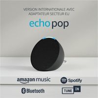 Enceinte intelligente Amazon Echo Pop violette au design compact et élégant, pour les petits espaces, contrôlez votre maison