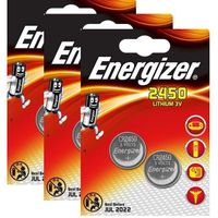 6 x Energizer CR2450 batterie Lithium pile à pile 2450
