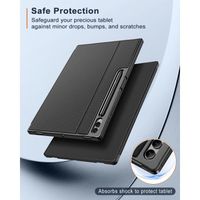 TiMOVO Coque Compatible avec Samsung Galaxy Tab S9 Ultra 2023 SM-X910B/SM-X916B,Multi-Angle Étui avec Support Pliable avec Porte-