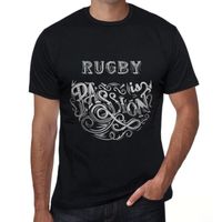 Homme Tee-Shirt Le Rugby Est Une Passion – Rugby Is Passion – T-Shirt Vintage Noir
