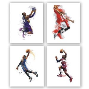 Affiche Basket Cartoon A2 - Décoration Murale Pour Chambre Ado Ou Enfant