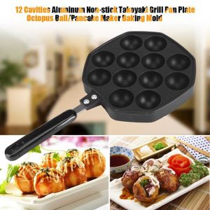 POÊLE - SAUTEUSE Takoyaki Pan Plaque de Poêle en Aluminium Moule de