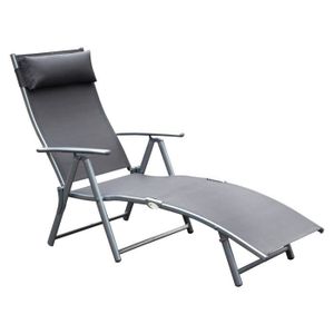 Tissu Oxford Rev/êtu De Rev/êtement Argent/é Housse Protectrice pour Chaise Longue//Bain De Soleil//Fauteuil Inclinable//Meubles De Jardin Noir Anti-UV /& /Étanche