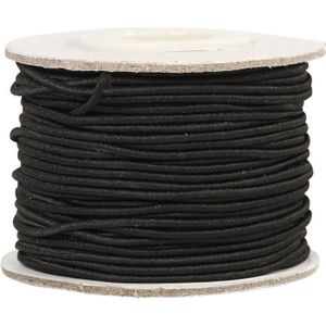 91,4 m 1 cm de large élastique Bobine Cordon élastique Bande élastique plat à tricoter à coudre Corde extensible noir 