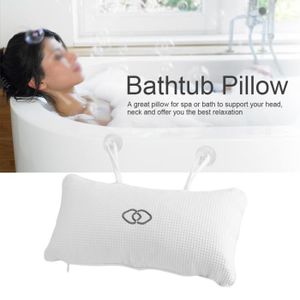 Accessoire avec Oreiller Confort Salle de Bain Spa Matelas 125 x 42 cm avec Coussin et 13 Ventouses Antid/érapantes Navaris Matelas de Baignoire