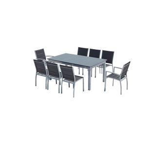 Ensemble table et chaise de jardin Salon de jardin - 8 places - AREZZO  - Concept Usi