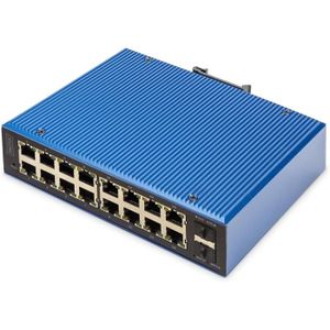 SWITCH - HUB ETHERNET  DIGITUS Switch réseau Industriel administrable 18 Ports Gigabit Ethernet PoE