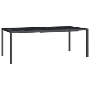 TABLE DE JARDIN  Table de jardin anthracite 200x100x72 cm acier