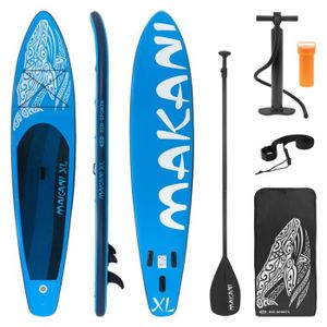 STAND UP PADDLE Stand Up Paddle Board Gonflable Makani XL - ECD GERMANY - 380x80x15 - Bleu - Jusqu'à 150 kg
