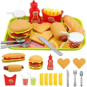 DINETTE - CUISINE HAOPYOU Faire semblant de jouer au fast food package jouer  la cuisine pour aliments avec jeux hamburgers plastique faire