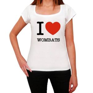 T-SHIRT Femme Tee-Shirt J'Aime Les Wombats – I Love Wombats – T-Shirt Vintage