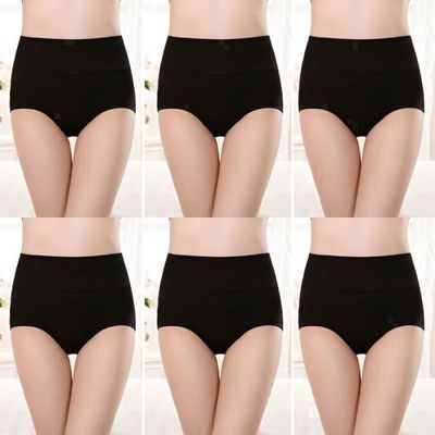 Slip Taille Haute Pour Femmes Culotte En Maille Sexy En Dentelle Florale