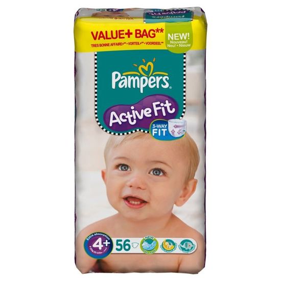 8-16 kg//Maxi x54 couches Premium Protection - Pack Value+ Couches Taille 4 Pampers