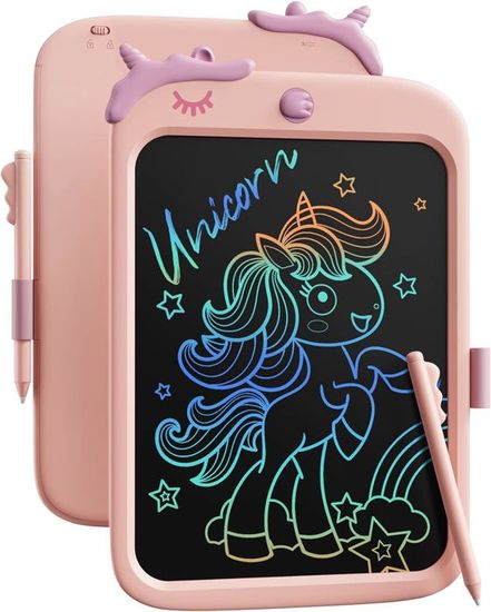Tablette D’écriture LCD Licorne 8,8 Pouces – Doodle Board Avec Verrouillage, éducatif – Cadeau Fille Garçon Dès 2 Ans