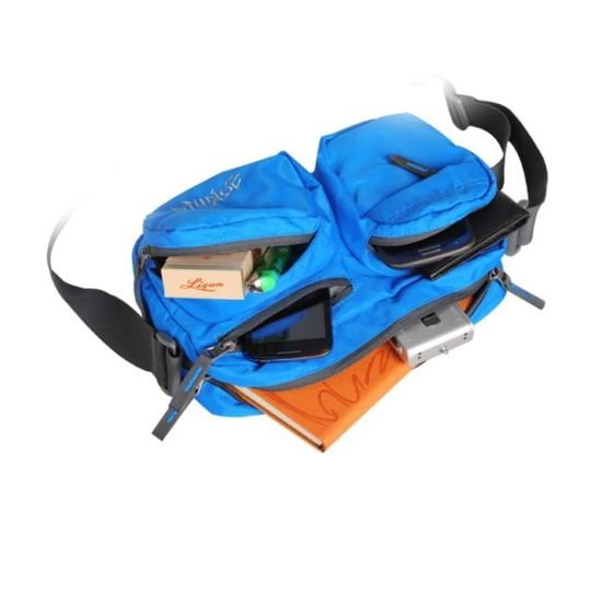 Sac banane - Type blue yb05 - Unisexe - Avec fermeture éclair - Pour le sport - 2021 Bleu