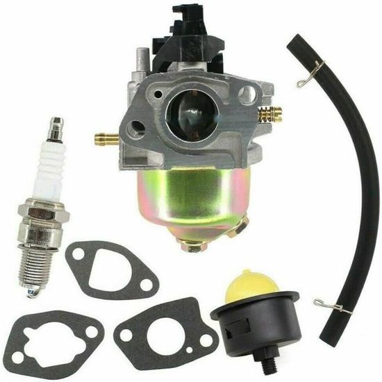 Kit Carburateur Complet Pour Tondeuse Einhell GC-PM 46/1 S, GC-PM 51/2 S HW, HBM 46 R - Inclut Joints, Tuyau, Pompe D'amorçage