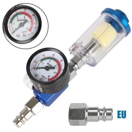 Régulateur De Pression D'Air Pour Pistolet à Peinture - Acier Inoxydable, 0-140psi/0-10bar, Filetage G1/4"