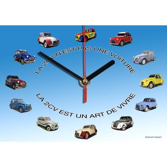 Horloge Murale Bois MDF : Citrons de Provence, Diamètre 34 cm