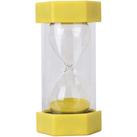 Sablier 45 Minutes Bois & Verre Blanc – Minuteur Décoratif Élégant Chambre Enfant & Bureau