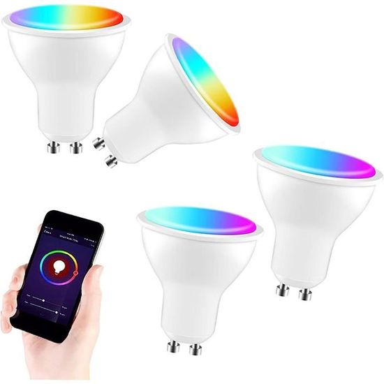 Tuya Smart Gu10 Smart Wifi Ampoule Led Wifi Ampoule Dimmable Rgb