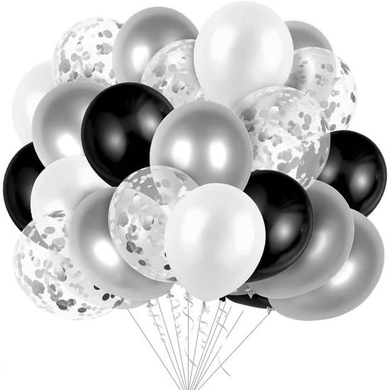 Ballon Or Noir Anniversaire, 80 Pièces Ballons Or et Noir, Ballon Confettis  Or, Métallisé Ballons Or, Ballon Noir Or Blanc pour A426 - Cdiscount Maison