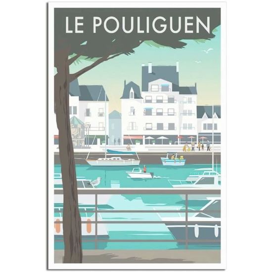 Poster Vintage Les Menuires France - Impression Sur Toile 50 X 75 Cm - Décoration Murale Voyage, Ski, Montagne