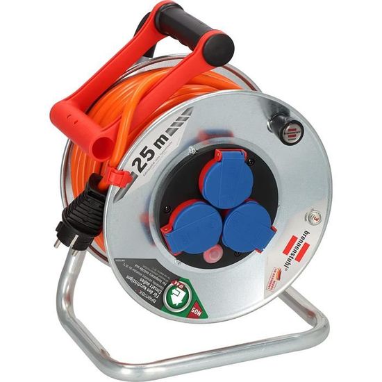 Brennenstuhl Garant S IP44, Tambour à câble Argent, 40 m