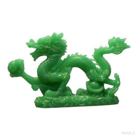 Statuette Signe Astrologique Chinois - Le Serpent - Résine Verte - Neuf Avec étiquette/emballage