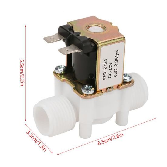 Électrovanne LED 3 Broches 12V/24V DC - Coque Plastique, Prise DIN, Neuve, Marque Perfect Hydraulic