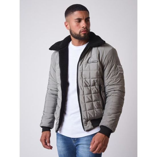 PROJECT X PARIS - Veste reversible matelassage carré et imitation peau de mouton - Homme