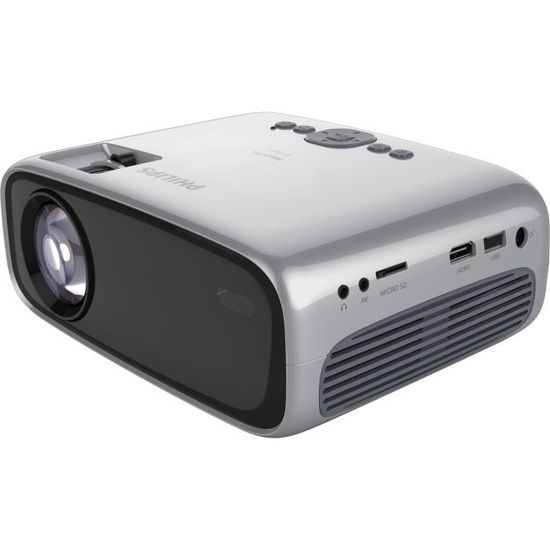 PHILIPS NEOPIX EASY + Vidéoprojecteur Full HD 1080p - 2600 LED Lumens - WiFi - Bluetooth - Haut-parleurs intégré - 80"