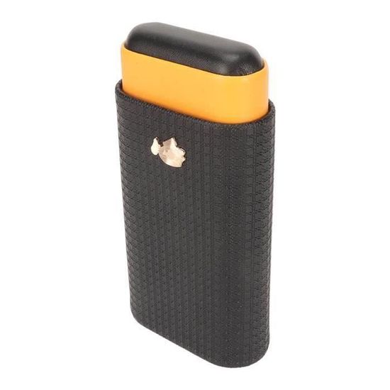 Étui à Cigares En Cuir Pour 3 Cigares - Léger, Portable, Avec Poche Avant Pour Coupe, Idéal Cadeau Homme