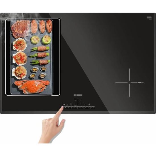 Tapis De Protection Pour Plaque à Induction En Silicone - 61x53 Cm, Anti-rayures, Antidérapant, Noir