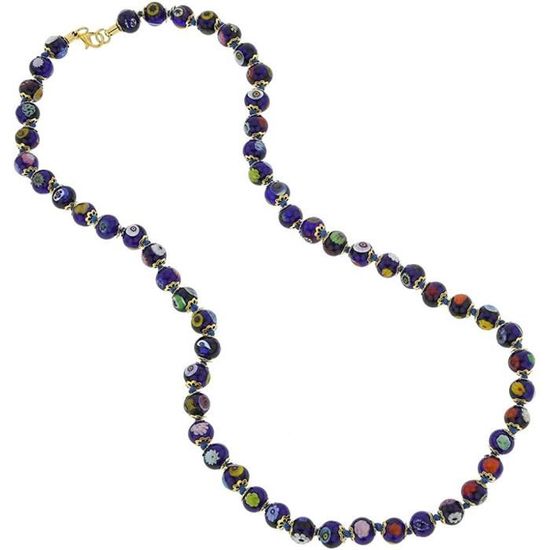 Sautoir En Verre De Murano Vintage Années 60 - Excellent état, Pendentif Pierre