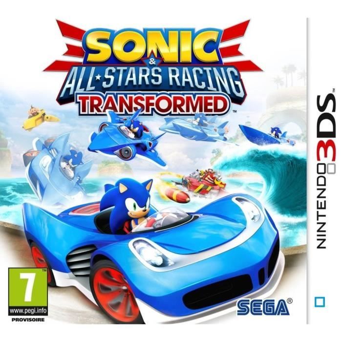 Jeu 3DS - Sonic & All-Stars Racing Transformed - Course - Sega - En boîte