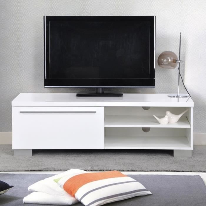 meuble tele ikea blanc laque