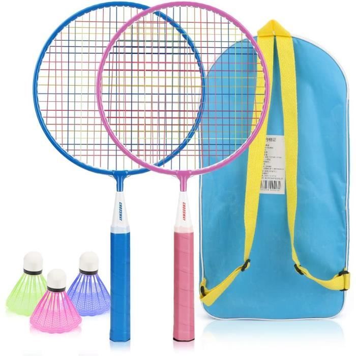 Powcan Badminton Set pour Les Enfants Lightweight Badminton kit pour Enfants Badminton Jouets avec 2 Raquettes de Badminton et 3 Vol