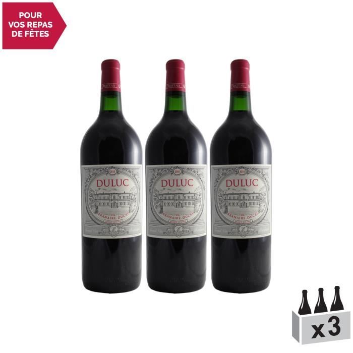 Saint-Julien Duluc de Branaire-Ducru MAGNUM Rouge 2010 - Lot de 3x150cl - Château Branaire-Ducru - Vin AOC Rouge de Bordeaux -