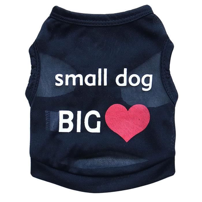 Hot Dog Gilet Vêtements pour animaux Vêtements Gilet Costumes d'été Noir marioyuhznag 3468