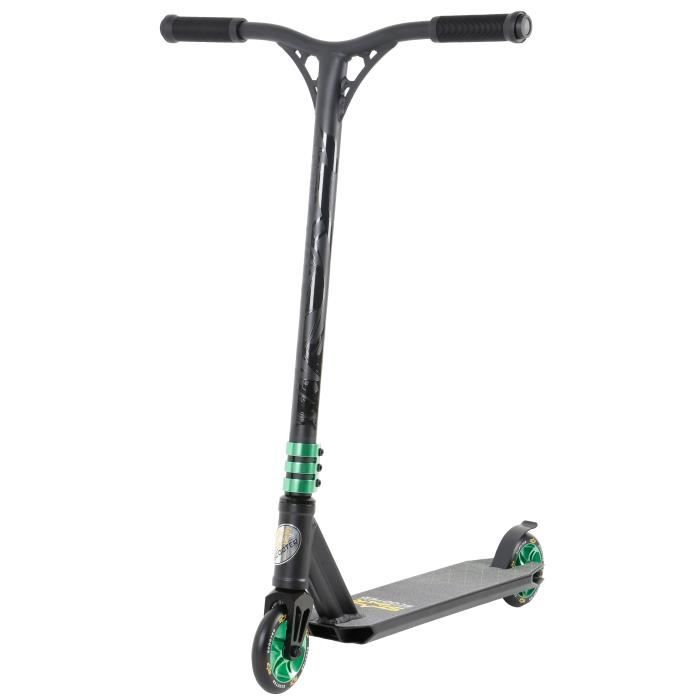 STAR-SCOOTER - Patinette-Trottinette - 110mm - pour enfants de 8 ans - Edition Semi-Professional - garçons et filles - Noir & Vert