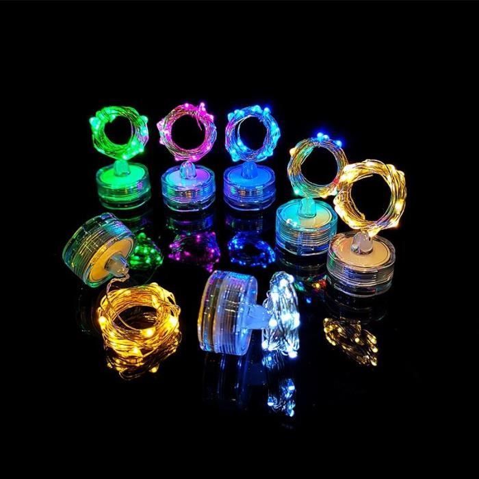 1 M-2 M-3 M-5 M LED bougie sous-marine Submersible fil de cuivre chaîne lumière 10-20 - Modèle: Multicolor 3M 30LEDS - MILEDCB06349