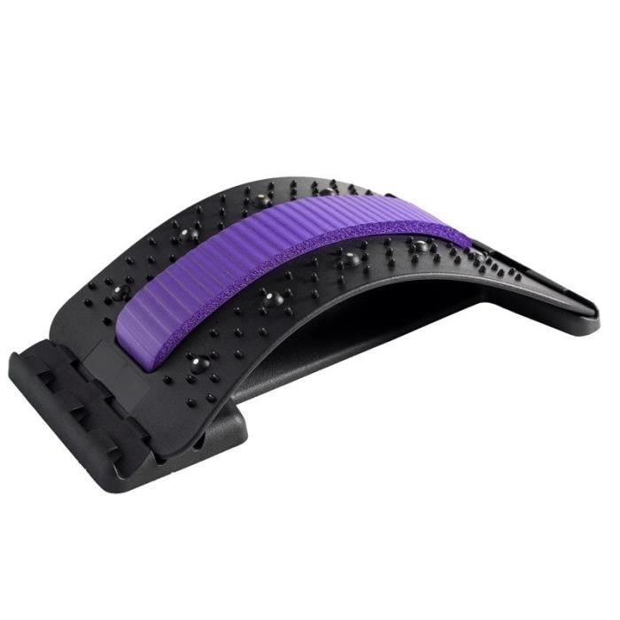 Correcteur de posture magnétique pour massage des muscles du dos, étirement, relaxation, soutien lombaire, purple black -WGHY1303