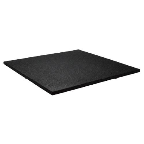 Sol pour salle de sport 100x100cm 15mm - grain extra fin - Noir