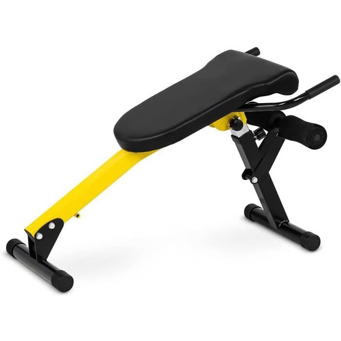 Gymrex Banc Lombaires De Musculation Matériel Abdo Planche Inclinable Équipement Pour Abdos Réglable Fitness Incliné GR-BT 50 (89