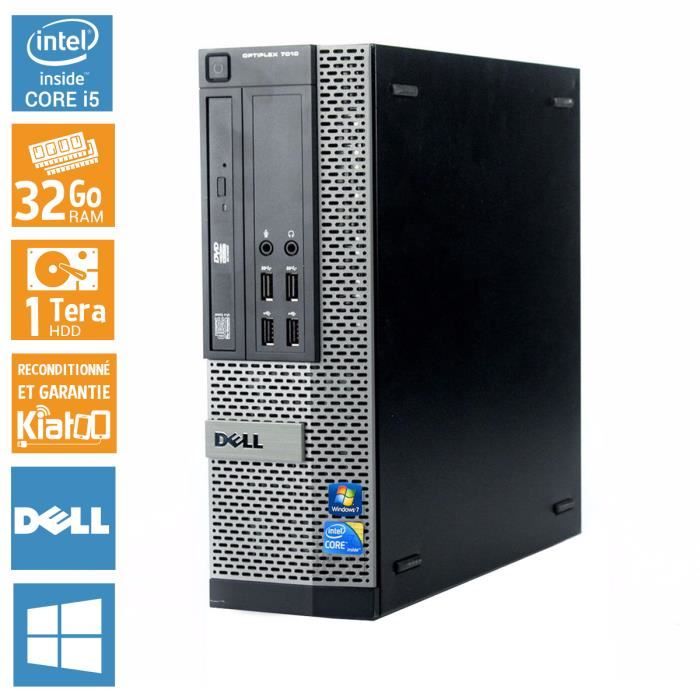Pc Bureau Dell Optiplex 7010 intel Core I5 32 Go Ram 1 To Disque Dur ,ordinateur De Bureau Reconditionné W7
